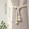 Adjustable Curtain Tiebacks, Modern Sheer Curtain Straps, Decorative Flower Holdbacks for Window Drapes and Home Decor