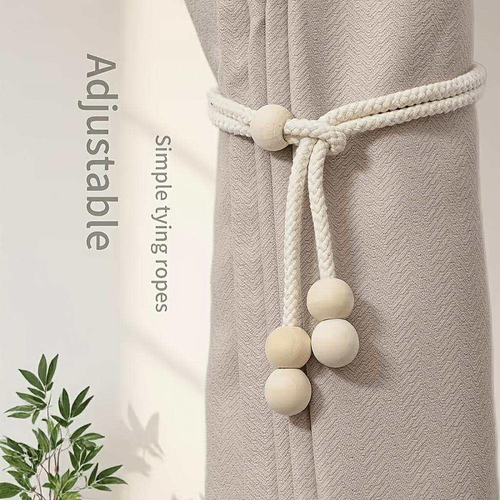 Adjustable Curtain Tiebacks, Modern Sheer Curtain Straps, Decorative Flower Holdbacks for Window Drapes and Home Decor