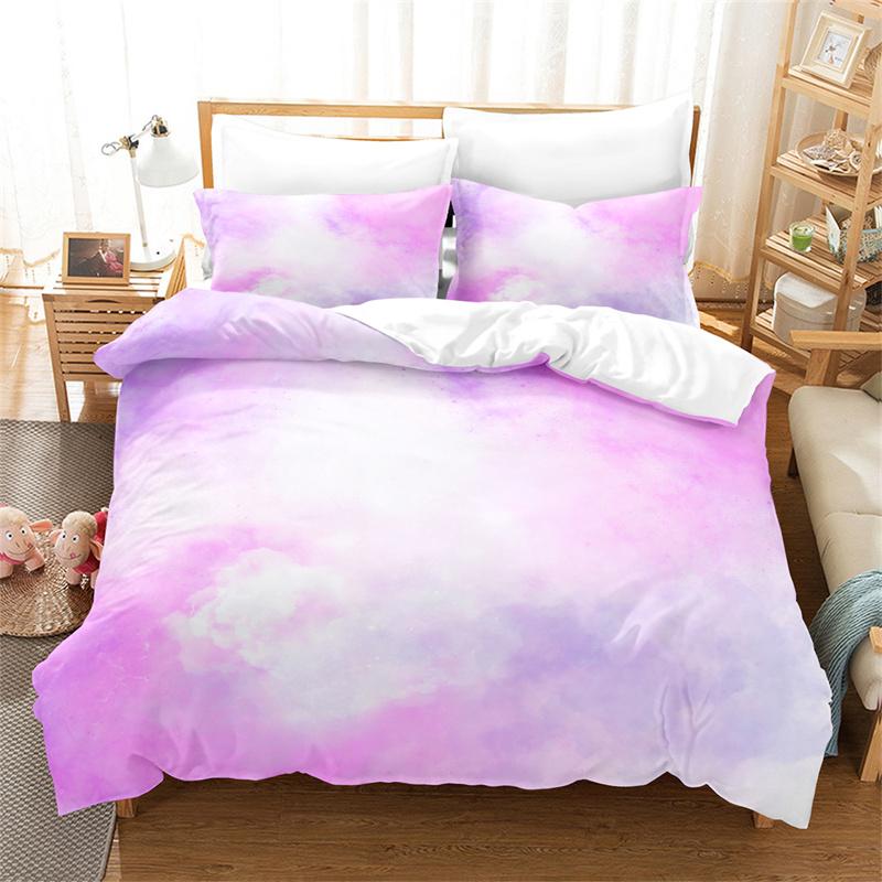 Colored Stars Duvet Cover 3-piece Set 3d Bedding Set King Size Fashion Soft Microfiber Bedding Set Double Bed Duvet Cover Set