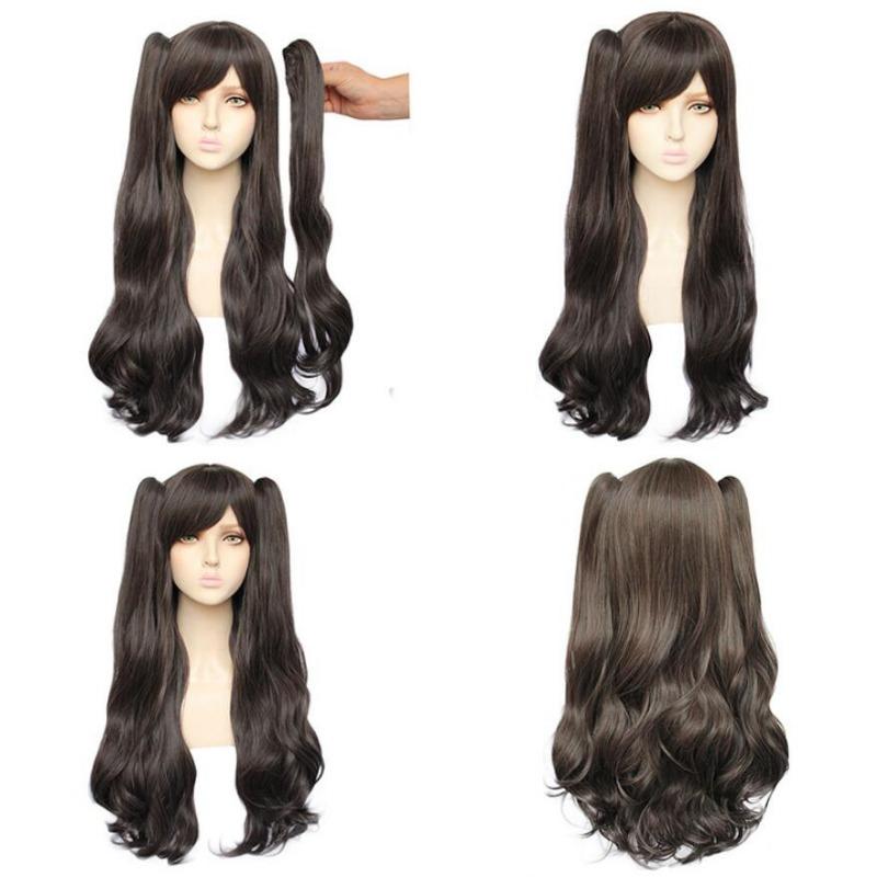 Anime Gioco Fate/Stay Night Rin Tohsaka Lunga Coda di Cavallo Riccia Castana Resistente al Calore Capelli Costume Cosplay Parrucca