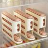 1 STÜCK 4 Schichten Automatischer Roll-Eierhalter Rack Kühlschrank Eier Aufbewahrungsbox Behälter Küche Kühlschrank Eierspender Kühlschrank Organizer