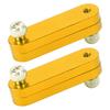 2PCS Ruler Positioning Block Aluminum Alloy Adjutsable Ruler Positioning Limit Block Gold