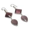 Purple Monalisa Gemstone Handmade 925 Sterling Silver Jewelry Earring 2.56" GK-7223