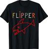 Mutiger Humor Flipperfisch Hai Spruch T-Shirt