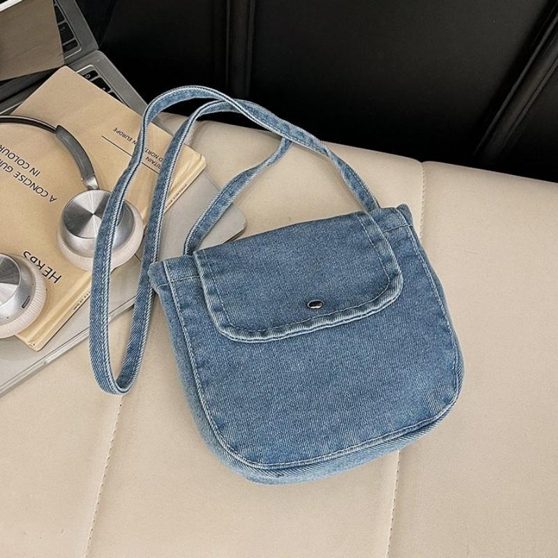 Trendy Denim Shoulder Bag For Women Fashionable Crossbody Purse Casual Versatile Commute Handbag