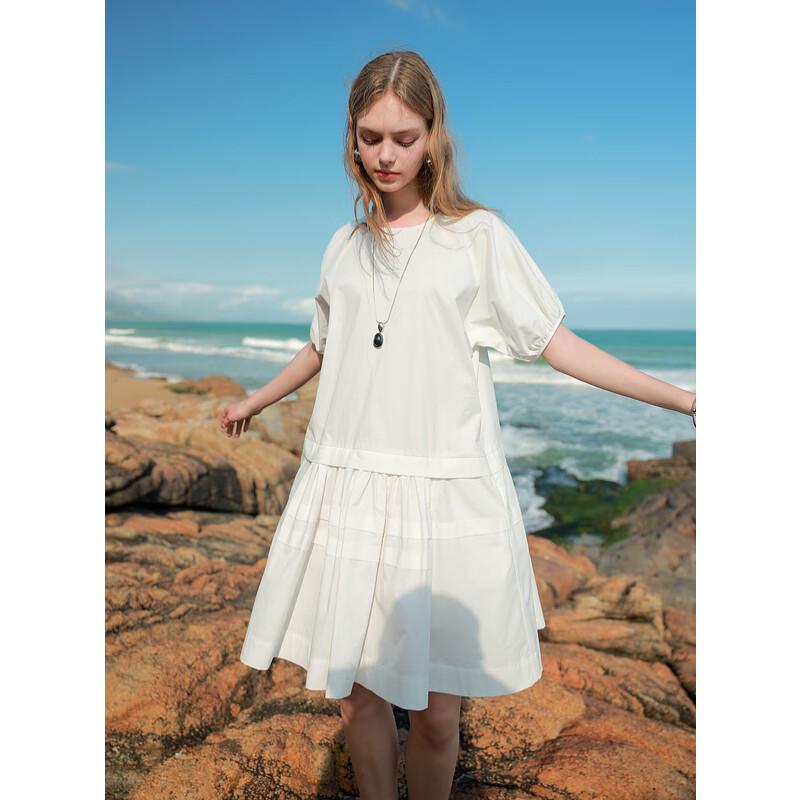 Sancai 2025 Sommar Ren Bomull Lyktärm Baby Docka Midi Klänning