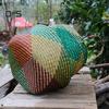 Dayuansheng Folding Straw Wicker Storage Basket Handle Garden Flower Pot Planter Laundry Bag