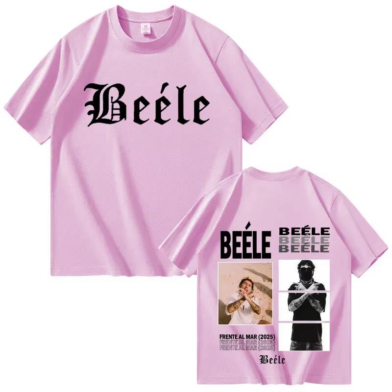 Hip Hop Rapper Beele Pop Music 2026 Spring summer Print Merch Mens Short Sleeves T Shrits Fashion High Quality Casual Cozy Top