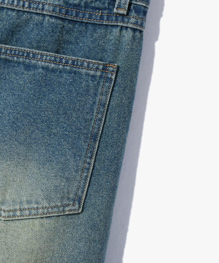 Dimiteulibeullaeg Bio-Washed Cargo Bermuda Denim Pants_Indigo