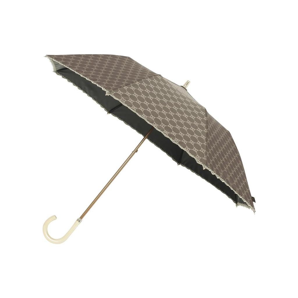 DAKS Folding Umbrella Sun Umbrella All-Weather UV Protection 99.99% Blackout Heat Shield Lightweight Jacquard Embroidery Brown Made in Japan