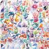 100Pcs Graffiti Sticker Sea Animal Pattern Waterproof Fade-Resistant Cartoon Sticker for Book Diary Luggage