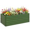 Raised Beds For Garden Galvanised Steel Outdoor Planters With Multi Reinforced Rods 180 X 90 X 59 Cm Green