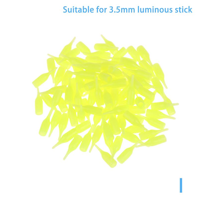 

100 шт./упак. пластиковый рыболовный поплавок дрейф хвост заметные бобы разъемы для рыболовного поплавка с подсветкой аксессуары для поплавка 3.0MM жёлтый