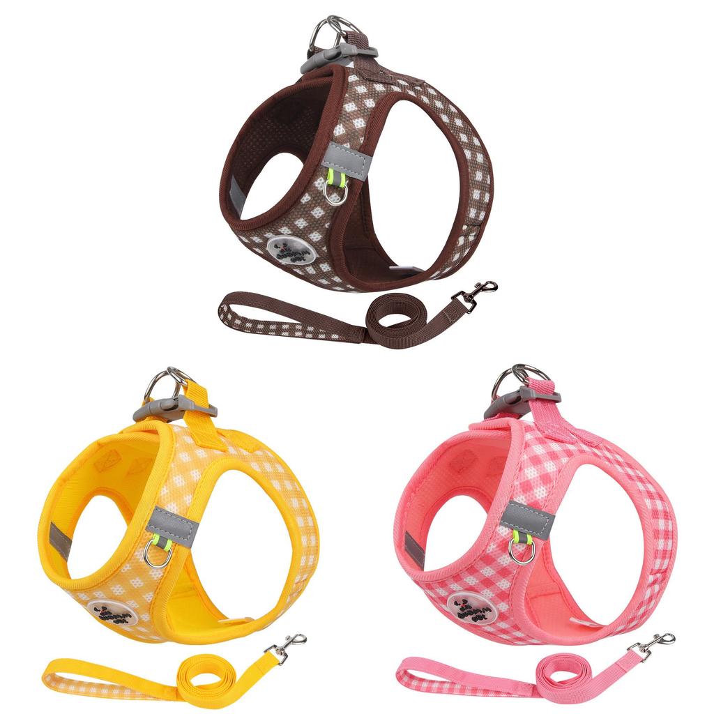 Pet Cat Harness With Non Elastic Polyester Chest Strap For Small Medium Dogs And Cats