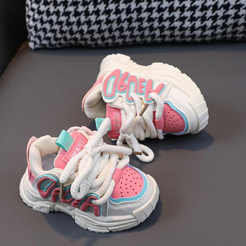 2024 Autumn Baby Toddler Shoes for Boys Girls Breathable Mesh Little Kids Casual Sneakers Non-slip Children Sport Shoes