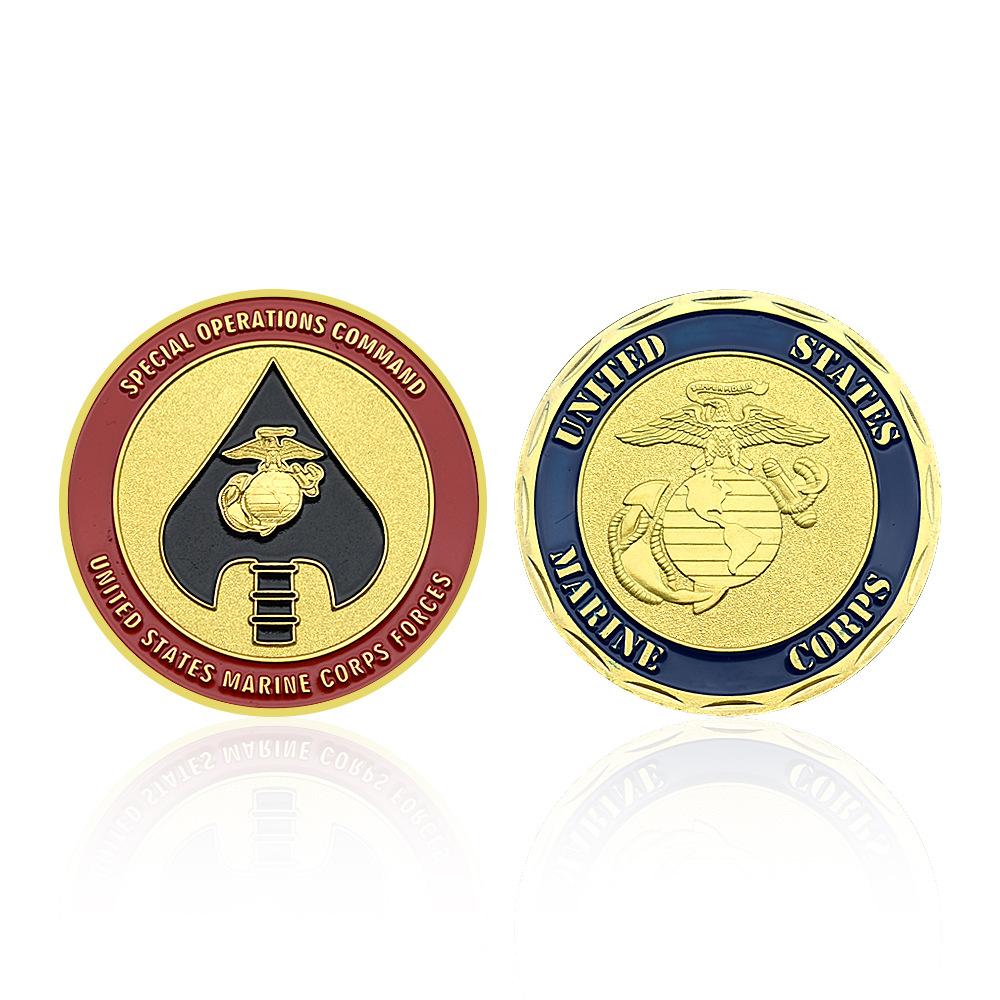 Marine Corps Special Operations Command Challenge Coin Collectibles Honor Badge Commemorative Medal золотой
