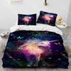 Unicorn Cute Cartoon Comforter Bedding Set,Duvet Cover Bed Set Quilt Cover Pillowcase,Queen Bedding Set for Child Boy Girl Gift