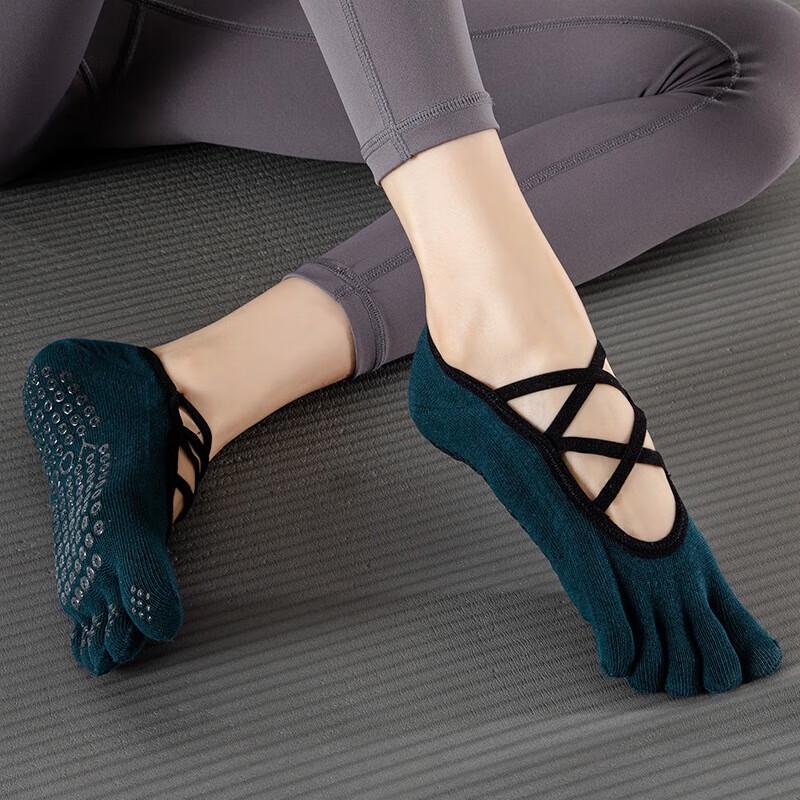 WEZHO Women s Anti-Slip Five-Toe Yoga Socks