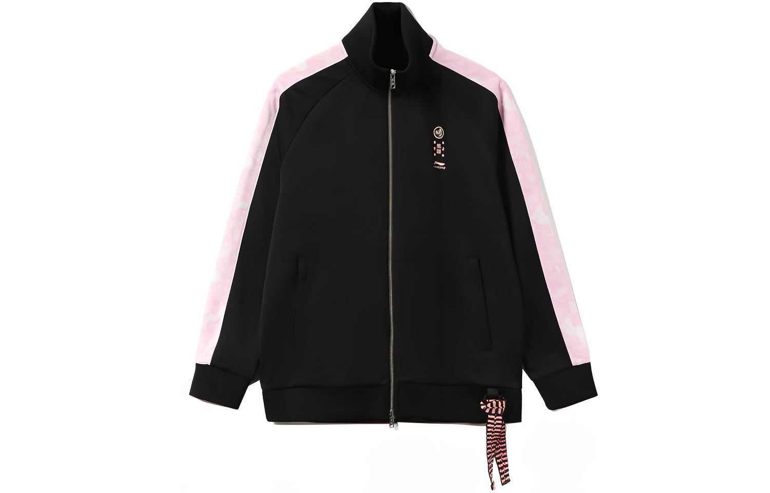 Li Ning Skateboard Jackets Men s Black Stand Collar Moderate Other AFDR835-1 XL