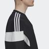 Adidas Originals Striped Logo Print Sports Pullover Sweatshirt Men Tops Black HN6117