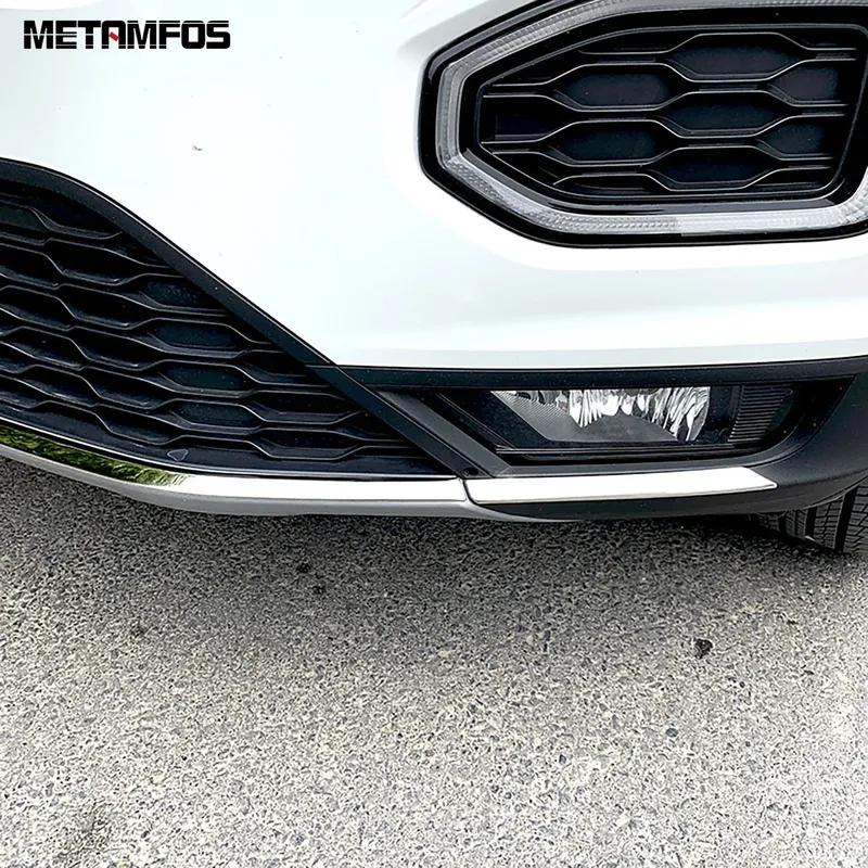 Front Bumper Lip Trim For Volkswagen VW T-ROC TROC 2018 Stainless Steel Grille Body Kit Splitter Diffuser Car Accessories