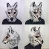 Lustige Wolfshund Maske Plüsch Latex Kostüm Requisite für Halloween Party und Rollenspiel