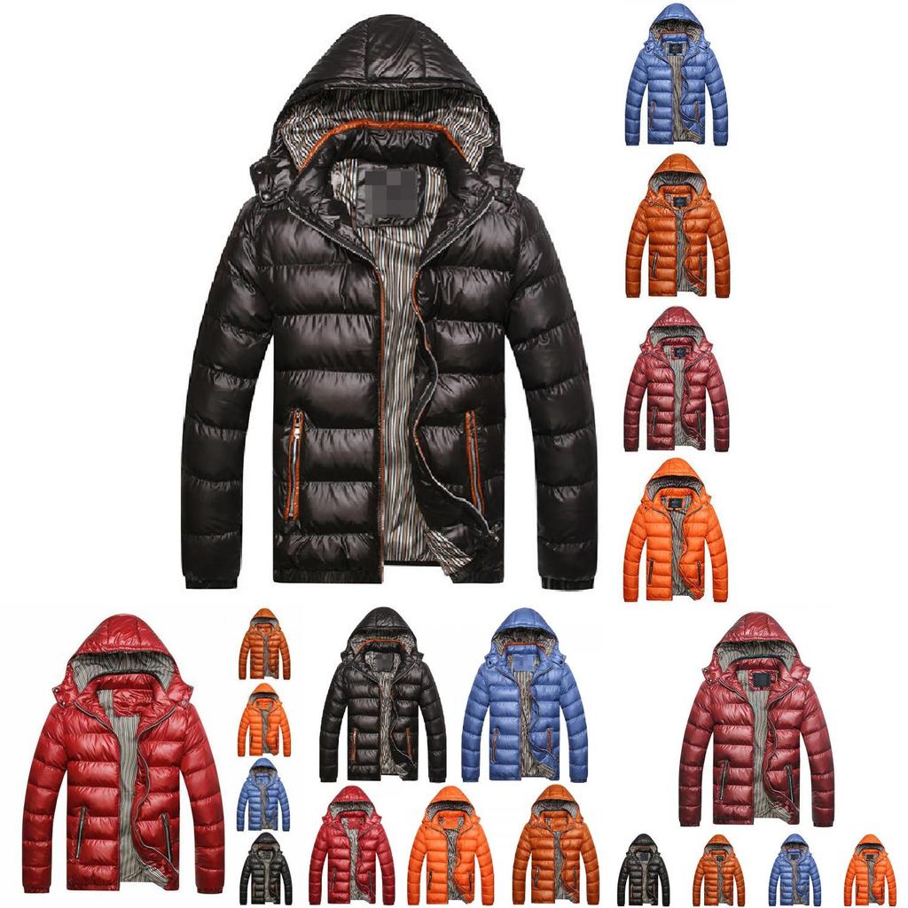Luxurious Men's Winter Warm Hooded Thick Padded Jacket For Ultimate Comfort