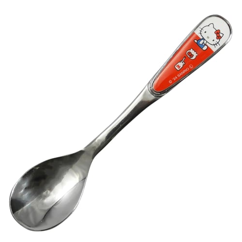 Sanrio Hello Kitty Stainless Steel Spoon, 14cm, Vira Generation, Heisei, Showa, Heisei Retro, 1970s, Tableware, Kitty Goods, Silver, HK171-850