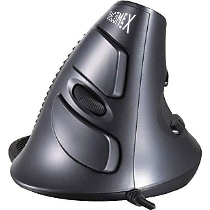Souris verticale optique - DACOMEX - V200u - USB - Position naturelle - Couleur noire