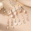 Cute Conch Starfish Shell Drop Earrings for Women Girls Boho Pearl Earrings Summer Beach Jewelry Gifts