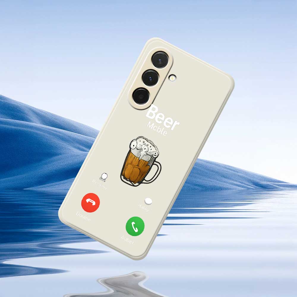 For Samsung Galaxy A36 5G Case Beer Pattern Printing Straight Edge TPU Phone Back Cover