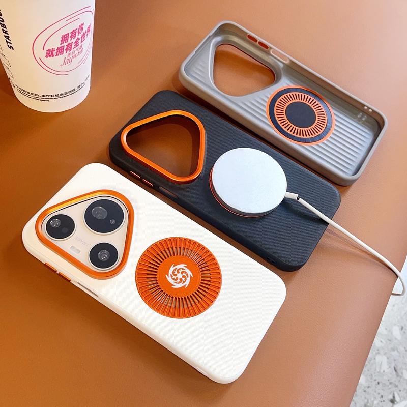 For HuaWei Pura 80 Ultra Pro 90 Pro Max Soft Edge Phone Case Magnetic Wireless Charger PC Hard Shell Protection Back Cover