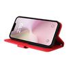 For iPhone 16e Leather Wallet Cases Skin Touch Phone Cover Stand with Strap