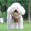 1 Set Dog Collar Adjustable Reflective Faux Suede Comfortable Pet Dog Harness Vest Walking Leash Pet Supplies