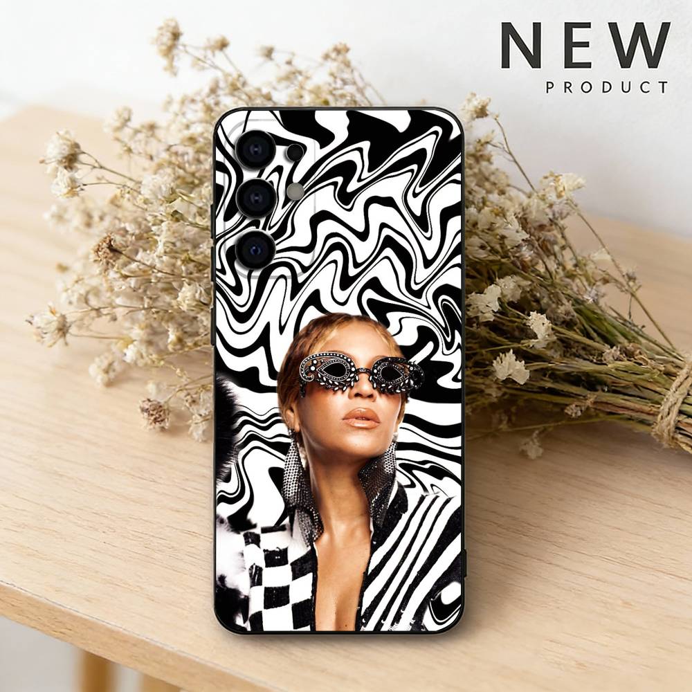 

Singer B-Beyonce Phone Case For Samsung S26,25,24,23,22,21,20,30,Ultra,Plus,Fe,Lite Black Shell Samsung S26ULTRA