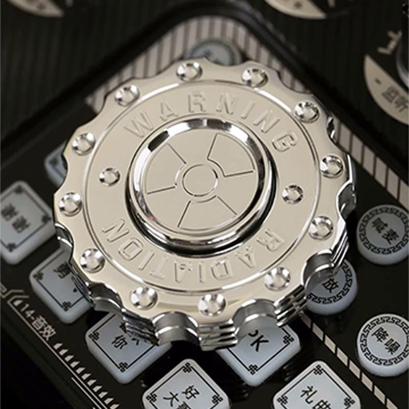Radiation Warning Fidget Slider Spinner EDC Gear Hand Spinner Clicker Adult Fidget Toy ADHD Tool Anti-anxiety Stress Relief Toys