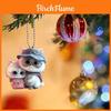 Acrylic Flat Surface Couple Cat Car Pendant With Hat Cute Decor For Auto Interior Enthusiasts