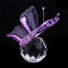 2 Inch Crystal Butterfly Figurine Collectible With Ball Paperweight Ornament