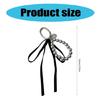 Dynamic Ribbon Decoration Bowknot Keychain Charm Pendant with Heart Accent for Enhancing Bags and Phones Wallet