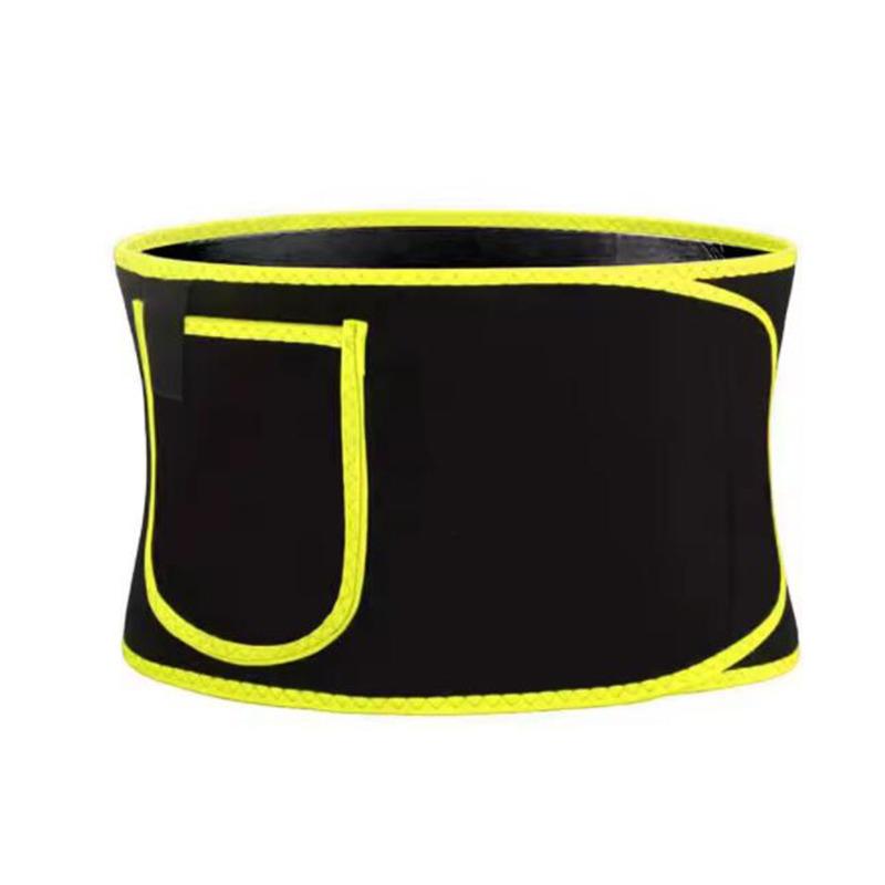 Sweat Fitness Belt With Pockets For Women's Sports Running Fat Burning Slimming Plastic Waist Body Shaping Protective Belt