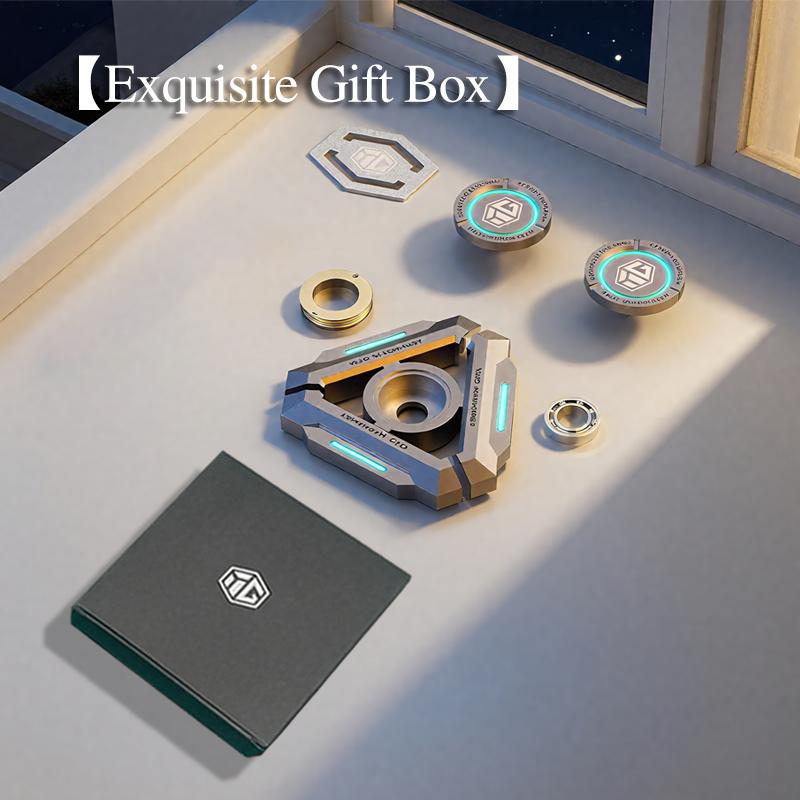 Luminous Metal Fidget Spinner - Gyro Hand Spinner for Adults, Stress Relief, Silent EDC Toy, ADHD Anxiety Relief, Cool Gift