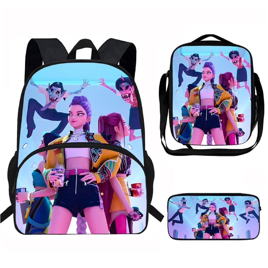 Elementary School Cartoon Backpack And Peripheral Backpack Three Piece Set