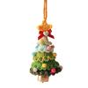 Knitted Christmas Tree Ornament Festival Hanging Decoration for Door Auto Interiors Winter Holiday Party Centerpieces