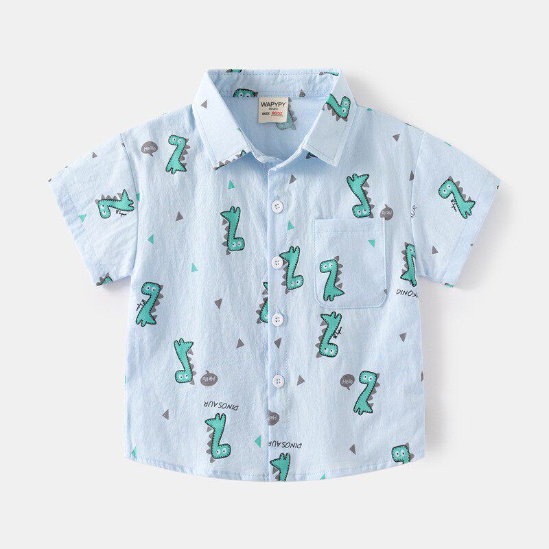 Children's Clothing Animal Summer Beachwear Lapel Polo Shirt