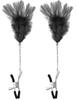 Adjustable Pressure Nipple Clamps Black Feathers Cc5700710010
