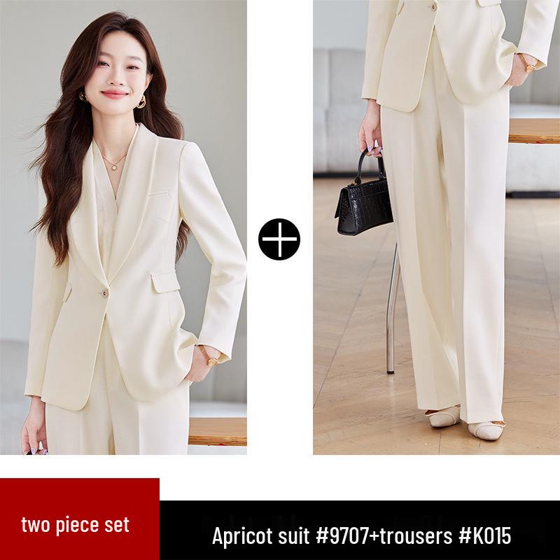 Ensemble Tailleur Classique Rouge pour Femme - Blazer Élégant pour Tenue Formelle et de Travail