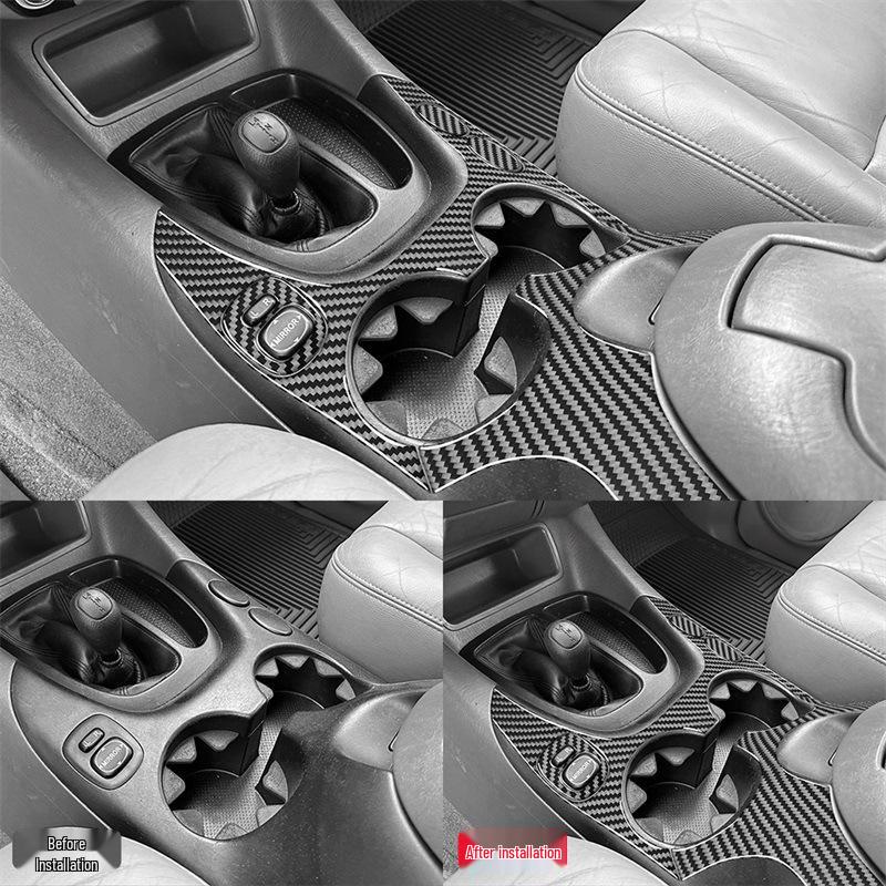 Toyota 01-07 Sequoia Karbonszálas Belső Középkonzol Pohártartó Matrica