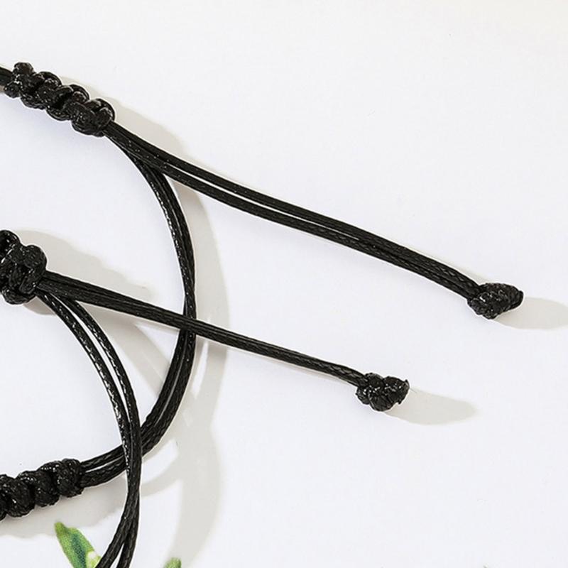 Personalized ID Couple Bracelets Handmade Braided Rope Wrist Bangle for Men Women Friendship,Adjustable Heart Bracelets