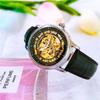 Orologio Meccanico Automatico Vuoto Incrostato di Diamanti Moda Donna Semplice Luminoso Impermeabile