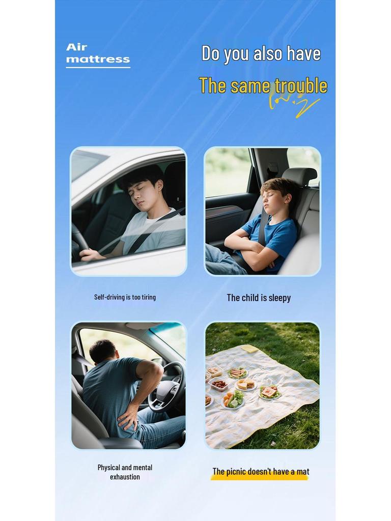 Tank 300 Car Air Mattress: Rear Seat Folding Sleeping Pad for Trunk